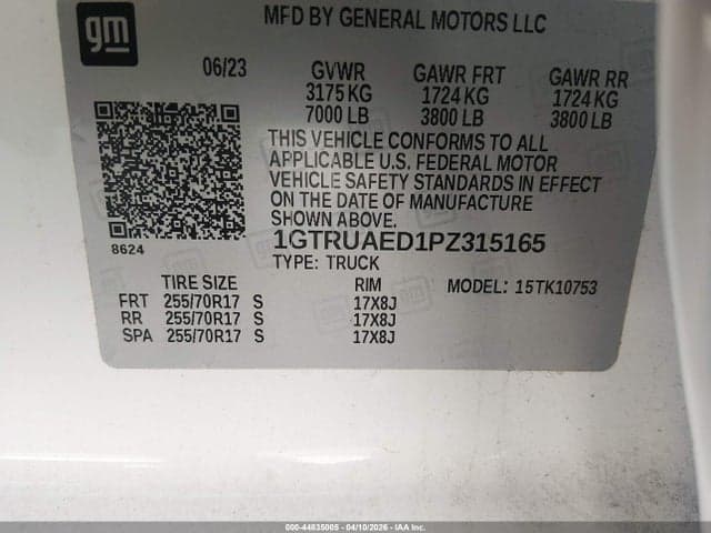 2023 GMC SIERRA 1500 4WD STANDARD BOX PRO 9
