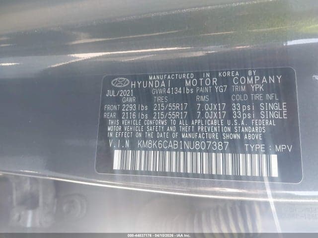 2022 HYUNDAI KONA SEL 9