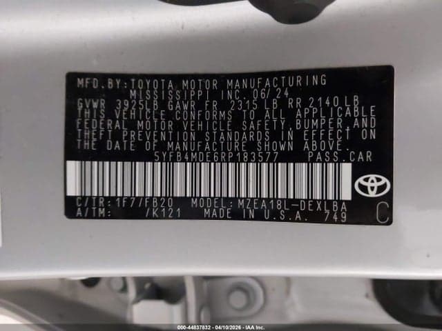 2024 TOYOTA COROLLA LE 9
