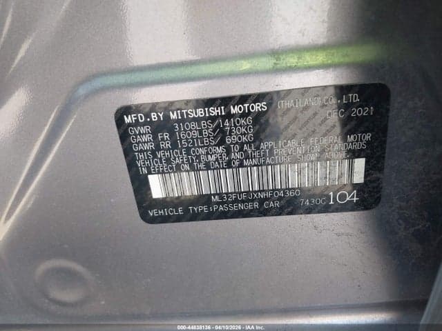 2022 MITSUBISHI MIRAGE G4 BLACK EDITION 9