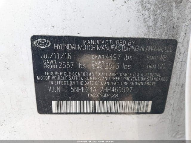 2017 HYUNDAI SONATA SE 9