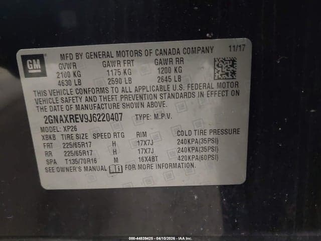 2018 CHEVROLET EQUINOX LS 9