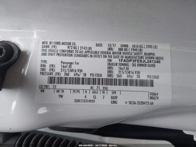 2018 FORD FOCUS SE 9