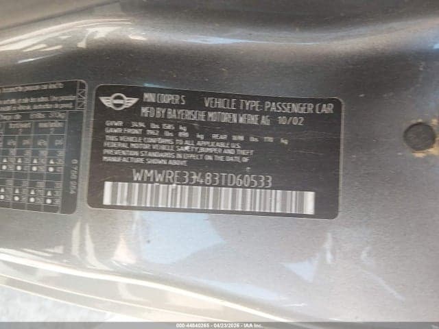 2003 MINI COOPER S 9