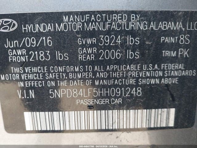 2017 HYUNDAI ELANTRA SE 9