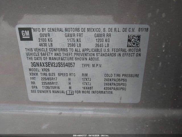2018 CHEVROLET EQUINOX LT 9