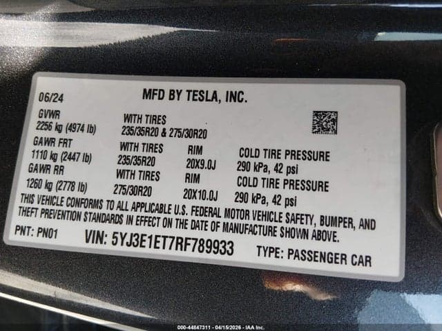 2024 TESLA MODEL 3 PERFORMANCE ALL-WHEEL DRIVE 9