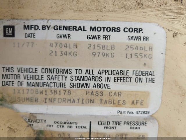 1977 CHEVROLET NOVA 9