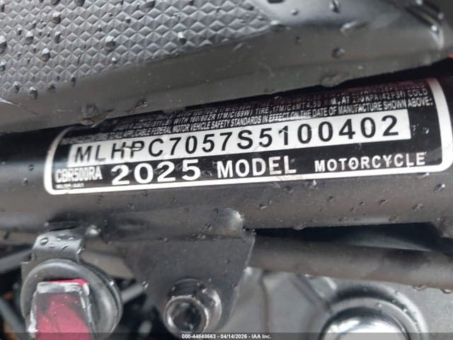 2025 HONDA CBR500 RA 10
