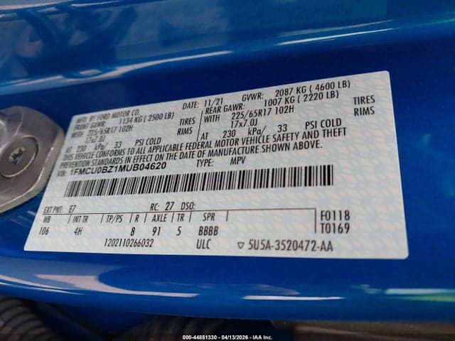 2021 FORD ESCAPE SE HYBRID 9
