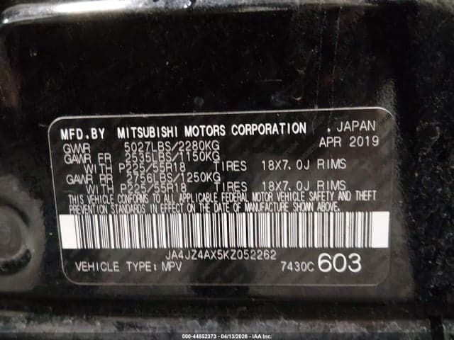 2019 MITSUBISHI OUTLANDER GT 9