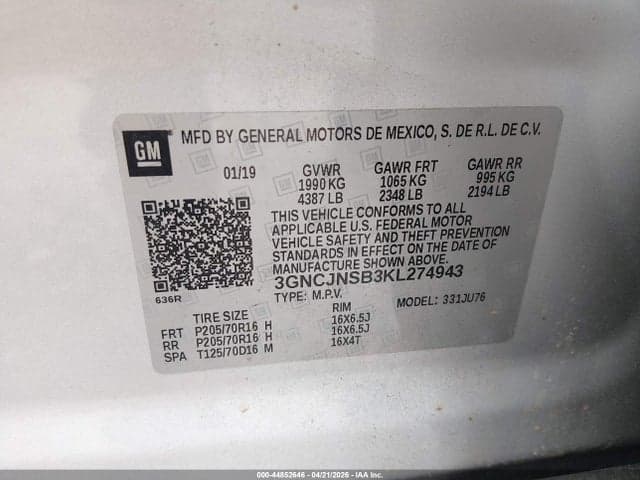 2019 CHEVROLET TRAX LS 9