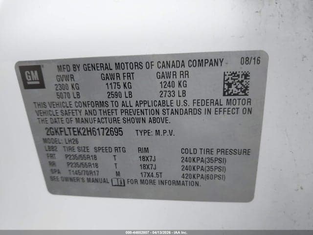 2017 GMC TERRAIN SLE-2 9