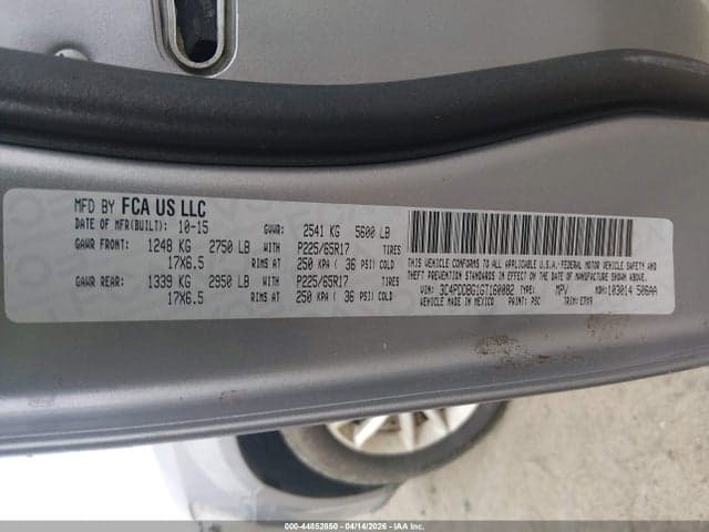 2016 DODGE JOURNEY SXT 9