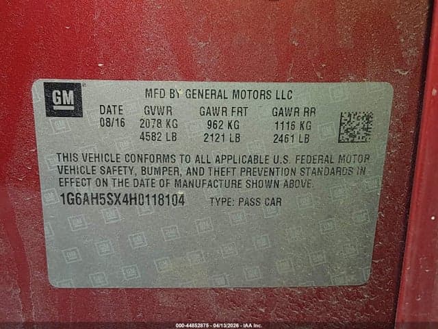 2017 CADILLAC ATS LUXURY 9
