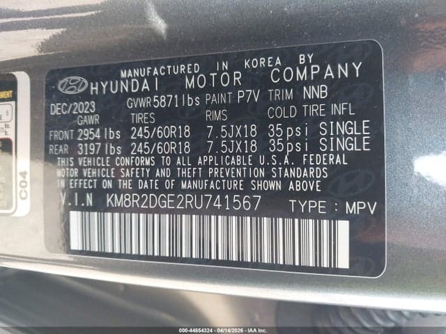 2024 HYUNDAI PALISADE SEL 9