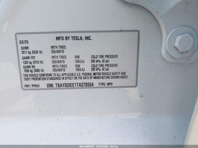 2026 TESLA MODEL Y ALL-WHEEL DRIVE/LONG RANGE LAUNCH SERIES/PREMIUM ALL-WHEEL DRIVE 9