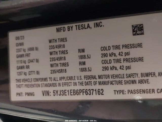 2023 TESLA MODEL 3 LONG RANGE DUAL MOTOR ALL-WHEEL DRIVE 9