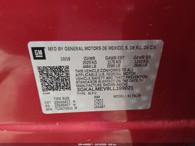 2020 GMC TERRAIN FWD SLE 9