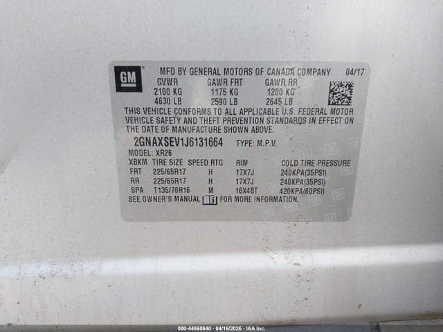2018 CHEVROLET EQUINOX LT 9