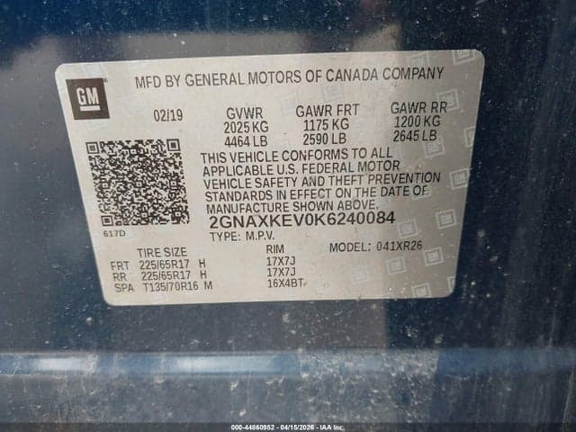 2019 CHEVROLET EQUINOX LT 9