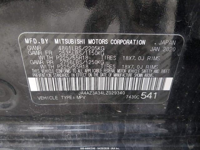 2020 MITSUBISHI OUTLANDER SEL 2.4 S-AWC 9