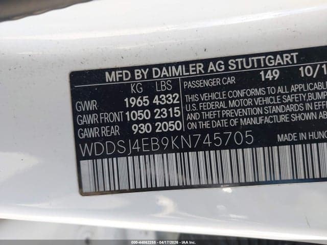 2019 MERCEDES-BENZ CLA 250 9