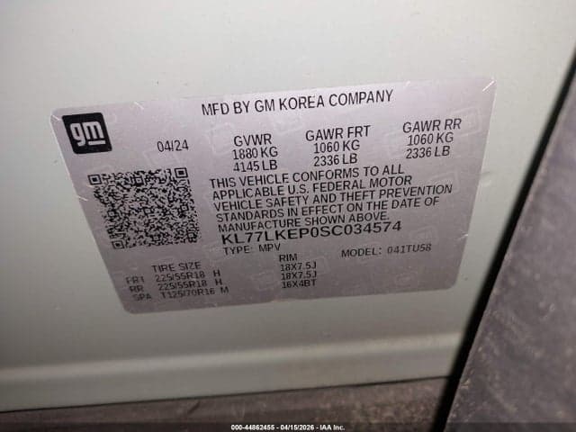 2025 CHEVROLET TRAX FWD ACTIV 9