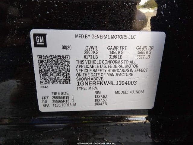 2020 CHEVROLET TRAVERSE FWD LS 9