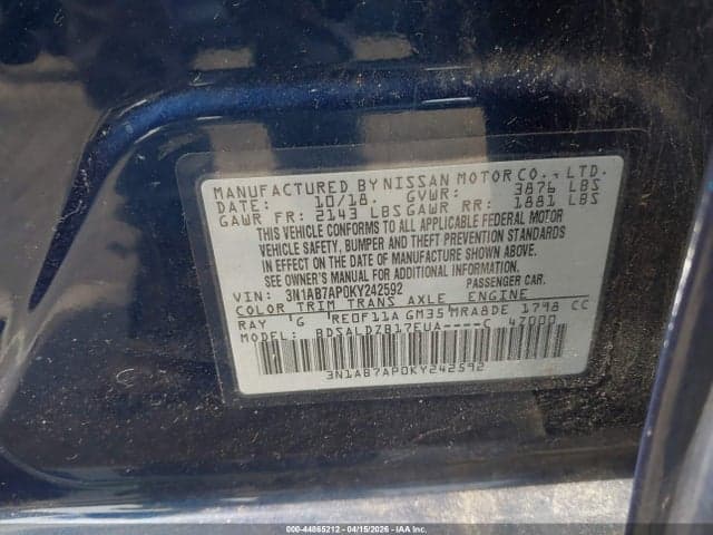 2019 NISSAN SENTRA SV 9
