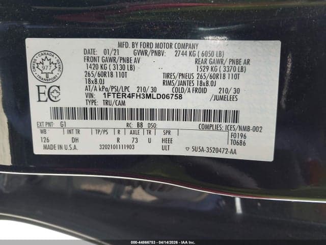 2021 FORD RANGER LARIAT 9