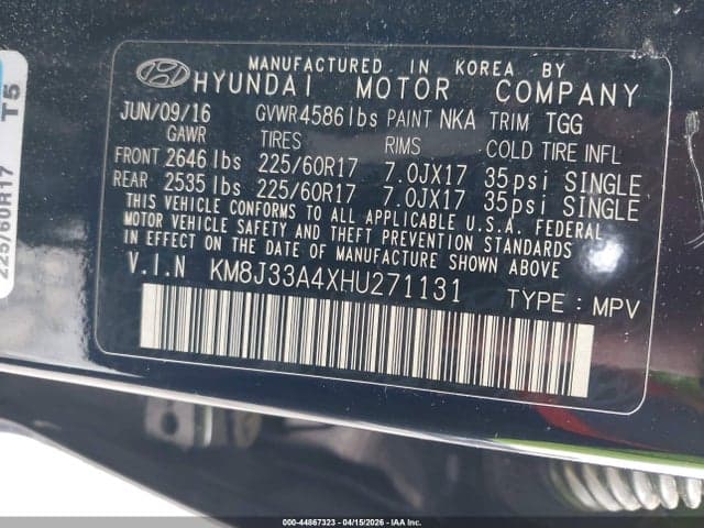 2017 HYUNDAI TUCSON SE 9