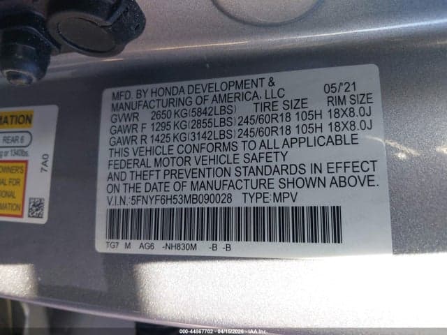 2021 HONDA PILOT AWD EX-L 9