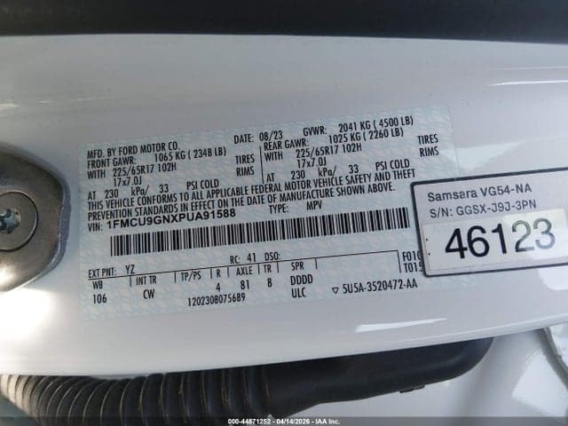 2023 FORD ESCAPE ACTIVE 9