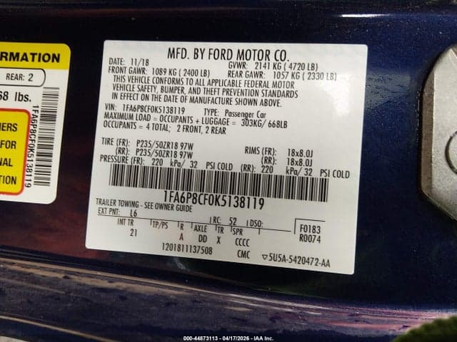 2019 FORD MUSTANG GT 9