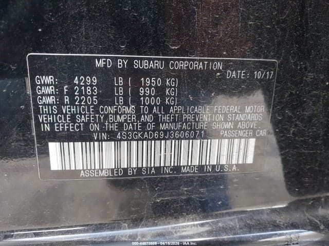 2018 SUBARU IMPREZA 2.0I PREMIUM 9