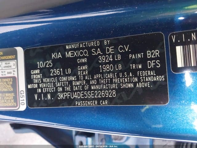 2025 KIA K4 EX 9