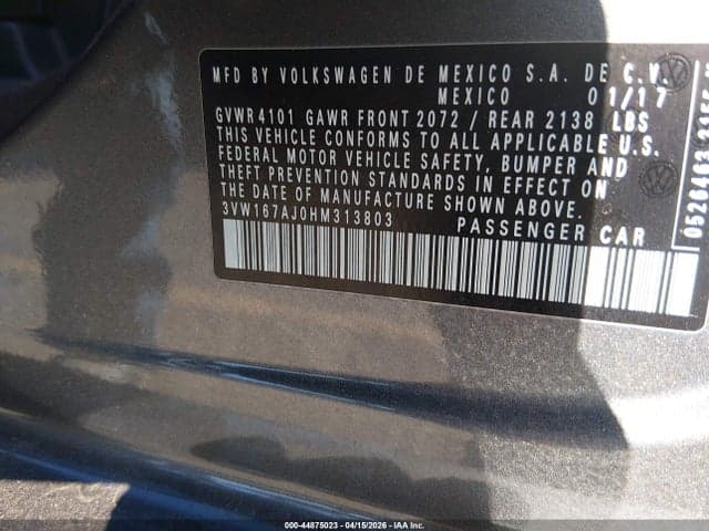 2017 VOLKSWAGEN JETTA 1.4T S 9