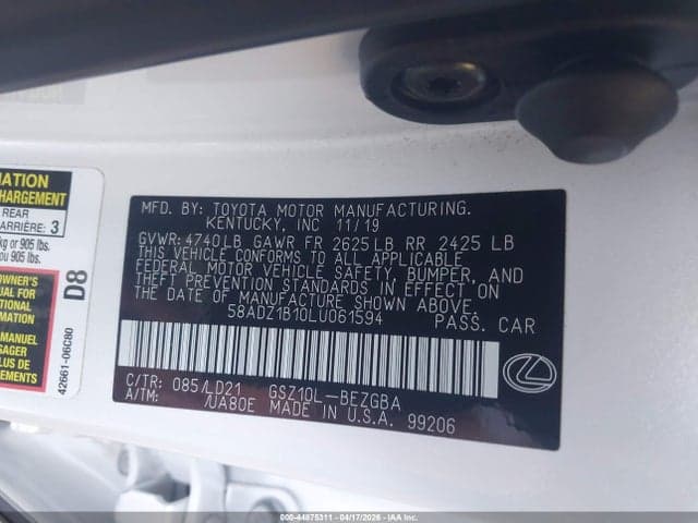 2020 LEXUS ES 350 9