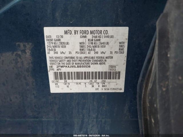 2020 FORD EDGE SEL 9