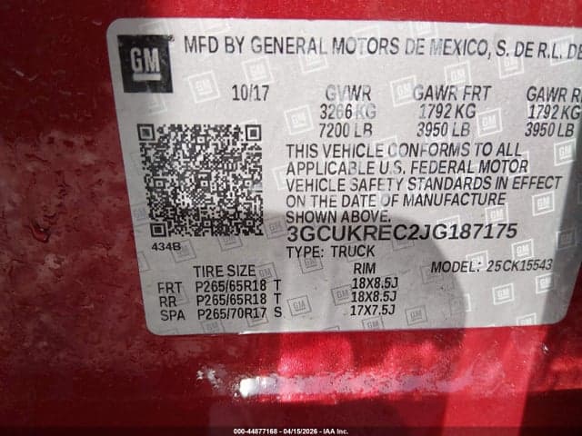 2018 CHEVROLET SILVERADO 1500 2LT 9