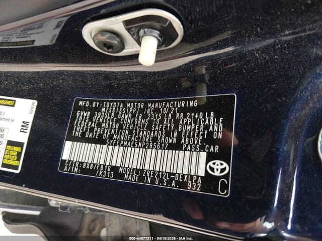 2022 TOYOTA COROLLA LE 9