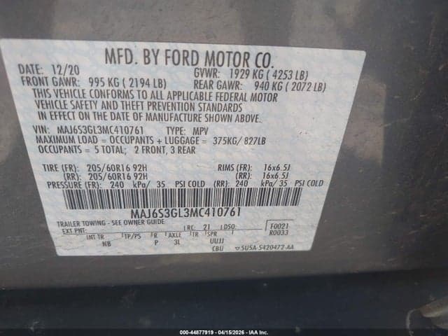 2021 FORD ECOSPORT SE 9
