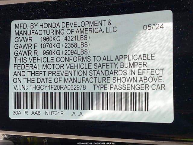 2024 HONDA ACCORD LX 9
