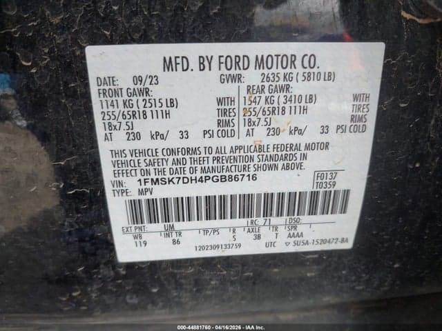 2023 FORD EXPLORER XLT 9