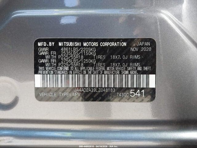 2020 MITSUBISHI OUTLANDER ES 2.4 9