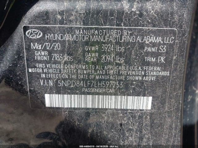 2020 HYUNDAI ELANTRA LIMITED 9
