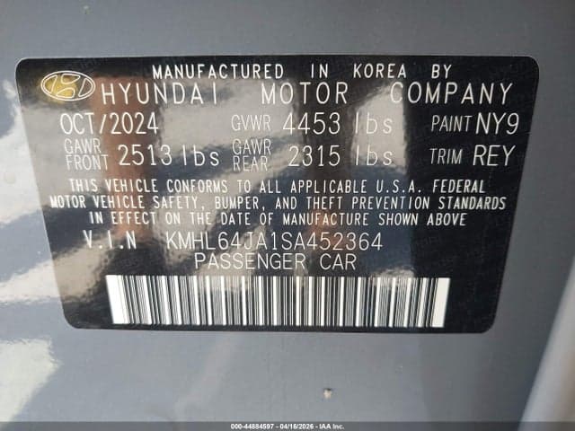 2025 HYUNDAI SONATA SEL 9