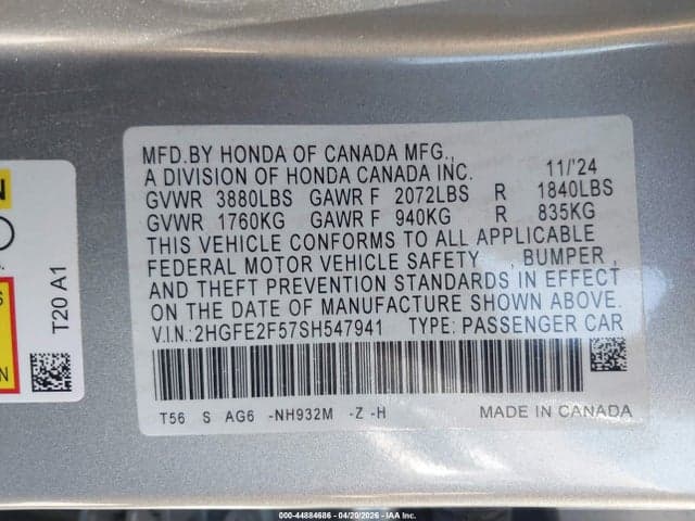2025 HONDA CIVIC SPORT 9