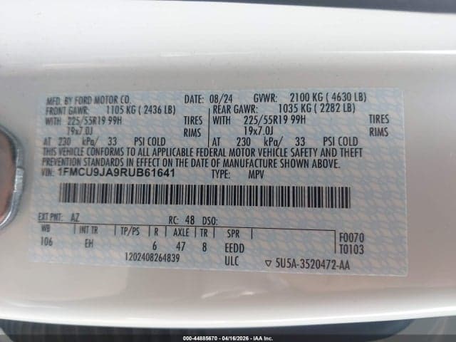 2024 FORD ESCAPE PLATINUM 9